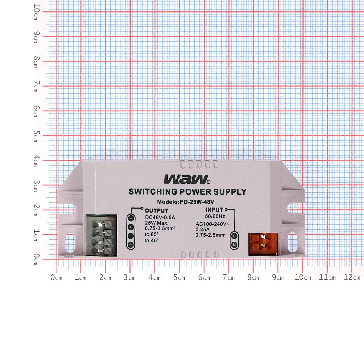 Fuente de alimentación AC/DC 25W 48V 0.5A WODE (en case)
