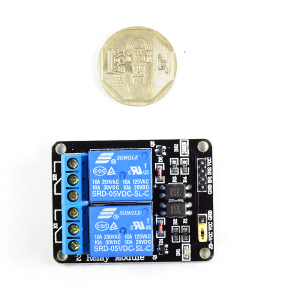 Módulo Relay, 2 canales 5VDC