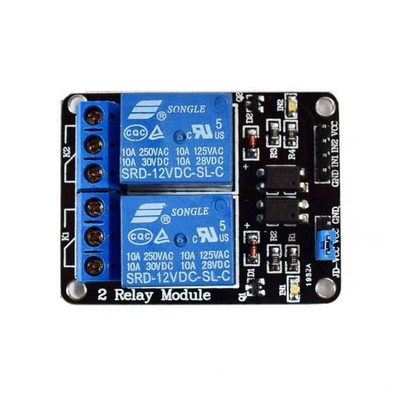 Módulo Relay 12V 2 canales