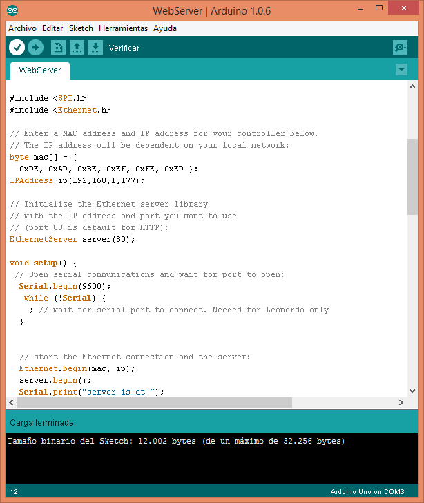 Tutorial Ethernet Shield y Arduino